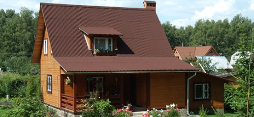 Крыша, покрытая ондулином