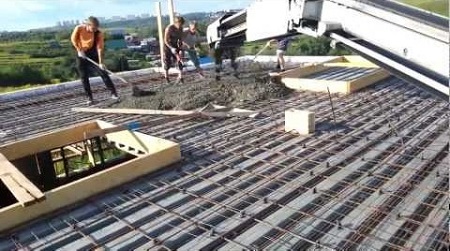 Заливка арматуры бетоном